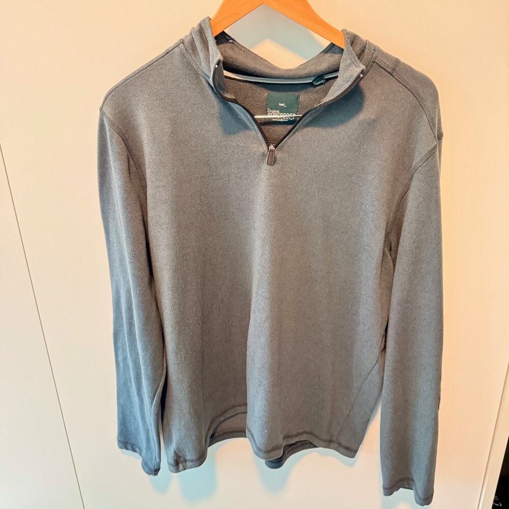 Bruno Milano Regular Fit L Original Supersoft Grey Quarter Zip Pullover Sweater